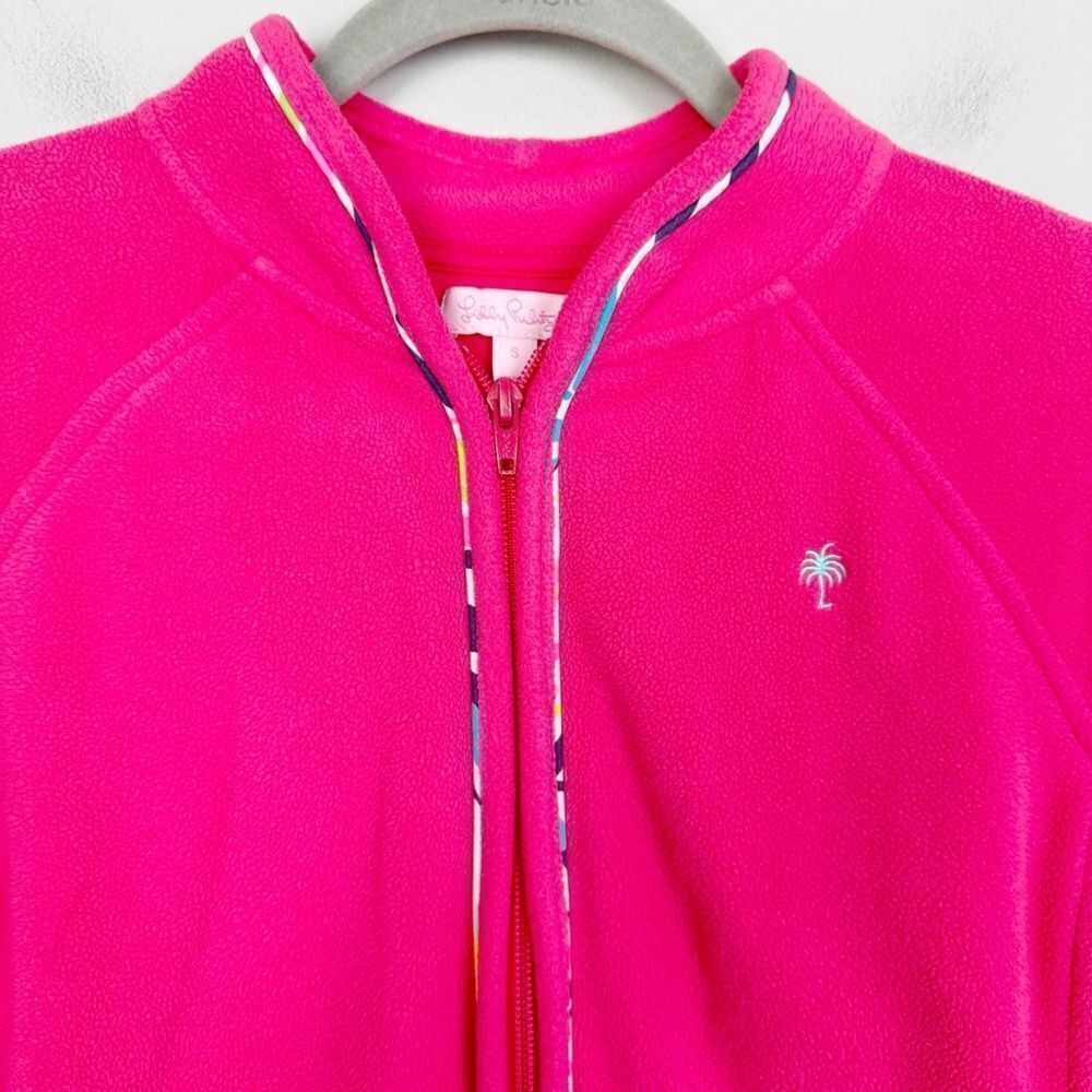 LILLY PULITZER | Penn Fleece Full Zip Jacket in Daquiri Pink Women’s Size Small - Picture 4 of 11
